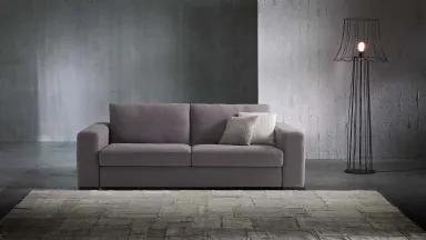 Divano letto lineare in tessuto