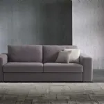 Divano letto lineare in tessuto
