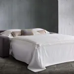 Divano letto lineare in tessuto